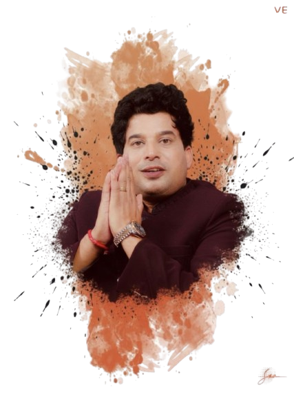 A man in a alice blue shirt with a thinking expression